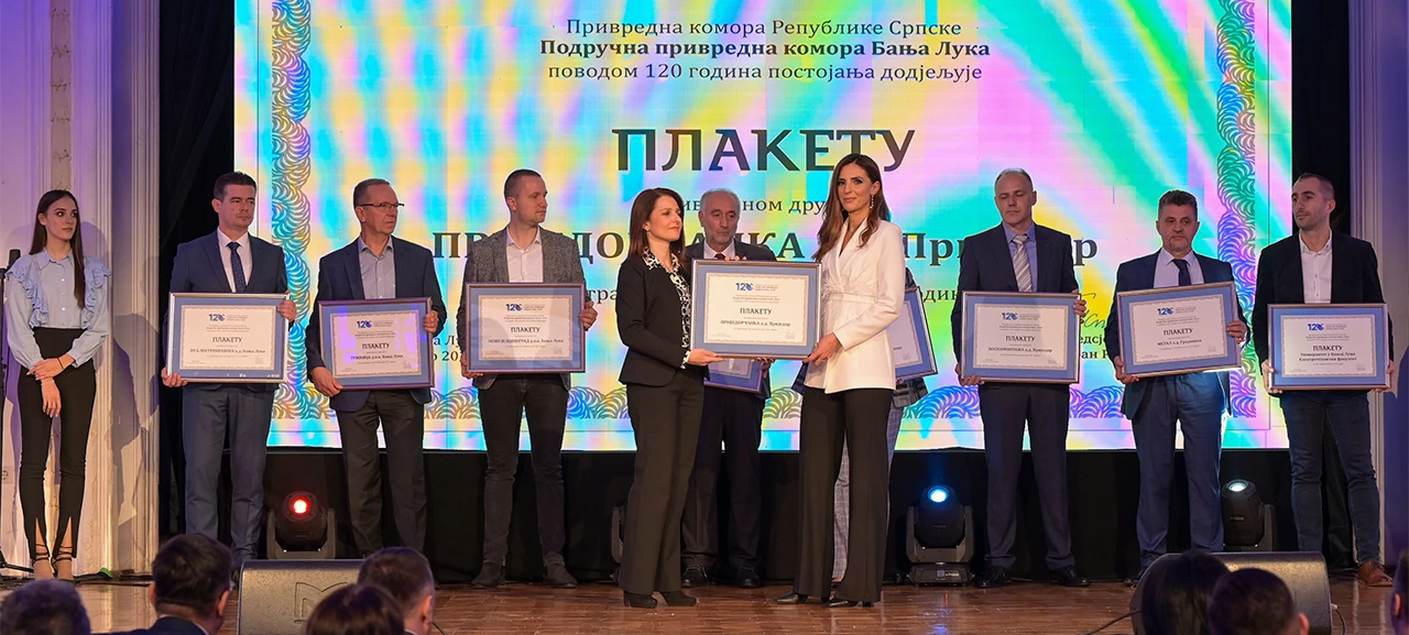 Prijedorčanka a.d. dobitnica plakete Područne privredne komore Banja Luka